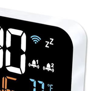 A002 Tuya WiFi 시계 달력 디지털 LED 디스플레이 지원 WIFI가있는 지능형 온도계 습도계