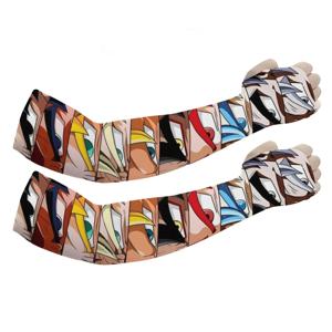 애니메이션 캐릭터 참신 하라주쿠 팔 슬리브 남여 야외 활동 원예 보호 슬리브 부드러운 미끄럼 방지 통기성