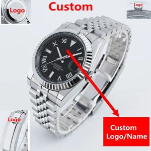 사용자 정의 39mm 럭셔리 nh35/miyota 자동 기계식 시계 사파이어 로마 숫자 reloj 남자 시계 Lume 방수 손목 시계