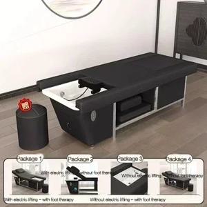 샴푸 침대 일본식 헤드 스파 워터 테라피 침대 미용사 의자 미용실 헤어 워싱 Japonais Cheveux 살롱 가구