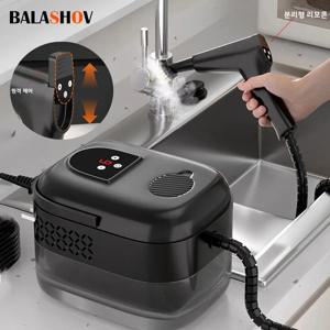 1500W 스팀 청소기 원격 제어가있는 고온 압력 세척기 홈 주방 후드 자동차 1400ml 용 스팀 청소 기계