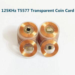 T5577 재기록 가능 스마트 칩 태그 125khz 복제 배지 RFID 복사 토큰 ID 투명 카드 EM4305 근접 키 25MM 코인 카드