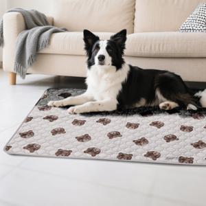 1PC 빨 수있는 재사용 가능한 애완 동물 매트 훈련 패드, 개와 고양이에 적합, 미끄럼 방지, 개 고양이 패드 담요, 애완 동물 액세서리