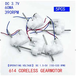 미니 614 코어리스 기어 모터 DC 1.5V-5V 3V 3.7V 390RPM 듀얼 샤프트 마이크로 코어리스 기어박스 기어 감속 모터 DIY 취미 장난감 자동차