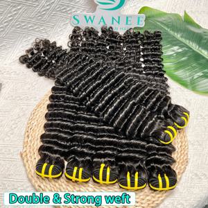 28~30인치 딥 웨이브 생인모 번들, 미가공 원모 버진 곱슬머리 번들, 여성용 붙임머리 할인 상품