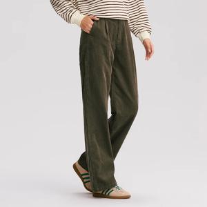 세미르 캐주얼 팬츠 여성 코듀로이 코튼 와이드 레그 트라우저 2025 신상 겨울 빈티지 워크웨어 스타일