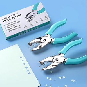 1PC 금속 핸드 헬드 종이 펀치 스크랩북 종이 단일 구멍 펀치 스타 하트 서클 홀 DIY 공예 모양 커터 천공기