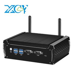 팬리스 산업용 미니 PC 인텔 i3-8130U i5-8250U 2개 DB9 RS232 RS485 2개 LAN 6개 USB 미니 PCIe GPIO WiFi 4G LTE 윈도우10/11 리눅스
