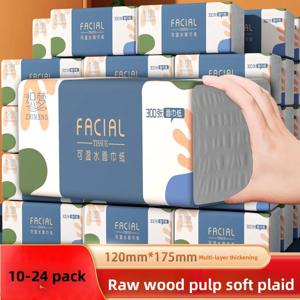 티슈 페이퍼 6-18팩, 팩당 300매, 4/5겹, 대형 냅킨, 티슈, 위생 종이 타월