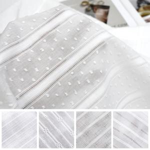 145x50cm 순수 코튼 여름 얇은 흰색 자카드 직물 셔츠 드레스 아기 드레스 귀여운 신선한 수 놓은 직물 봉제 천