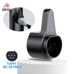 전기 자동차 Type2 충전 케이블 정리 플러그 스탠드용 GWUYU EV 충전기 플러그 홀더 추가 보호 벽걸이형