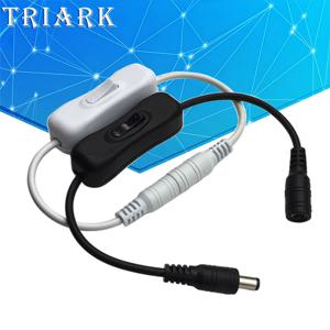 1개 DC 12V 조명 스위치 암수 전원 케이블 DC 커넥터 ON OFF 인라인 304 스위치 12V 2A LED 스트립 조명용