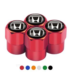 4개 자동차 메탈 배지 휠 타이어 밸브 캡 스템 커버 (혼다 프렐류드 무겐 파워 XR-V 재즈 핏 아반시에 CR-V 어코드 파일럿 시티용)
