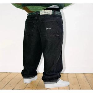 워싱 데님 진 아메리칸 스타일 남성 트렌디 스트릿 스케이트보드 스트레이트 루즈 캐주얼 롱 팬츠 미드 웨이스트 지퍼 플라이