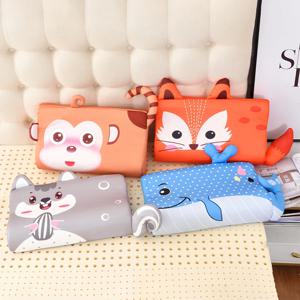 유아용 메모리폼 베개 - 섬유 충전재로 느린 반발: 부드럽고 작은 통기성 목 베개, 만화 디자인 & 세탁 가능