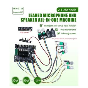 ABSY ZK-MT21S 리드형 블루투스 디지털 앰프 보드 TPA3116 칩셋, 50+ 50+ 100W 서브우퍼 파워