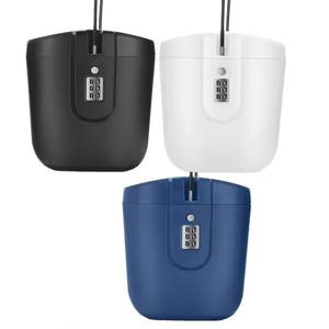 1개 휴대용 비치 버킷 비밀번호 박스 미니 폰 지갑 안전 보관함 야외 휴대용 손잡이 디자이너 낙하 방지 박스