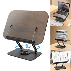 다기능 360 °   회전식 접이식 교과서 스탠드 노트북, 태블릿용 스프링 클립이 있는 조절 가능한 알루미늄 합금 독서 스탠드