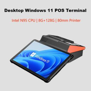 인텔 N95 윈도우 11 프로 POS 터미널 80mm 프린터 8G+128G 1080P 11인치 화면 배터리 내장 2D 스캐너 WIFI BT