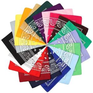 1/4개 남녀 공용 반다나 헤어밴드 카우보이 남성 바이커 스포츠 헤드웨어 손목 헤어랩 단면 헤드랩 스카프 페이즐리