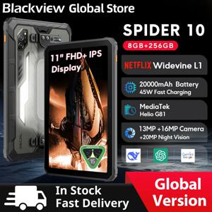 블랙뷰 오스칼 스파이더 10 러기드 태블릿 11인치 HD+ IPS 디스플레이 옥타코어 안드로이드 256GB 20000mAh 45W IP68&IP69K 아웃도어 패드 PC
