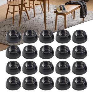 20개 고무 테이블 의자 발 패드 가구 의자 테이블 박스 원뿔형 고무 발 패드 스테인리스 스틸 스탠드 충격 흡수제