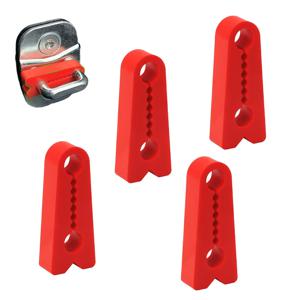 4개입 자동차 도어 슬램 스토퍼 소음 감소 안전한 장착 실리콘 도어 래치 보호 커버 완충 쿠션 자동차 도어 충격 방지 패드