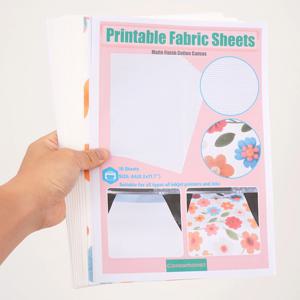 잉크젯 프린터용 인쇄 가능한 흰색 면 캔버스 원단 5개/10개, 이미지 인쇄용 A4 크기 천