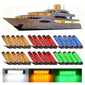 2/5/10PCS 빨간색 녹색 LED 보트 네비게이션 라이트 12-24V 방수 항해 신호 램프 해양 요트 경고등 사이드 마커
