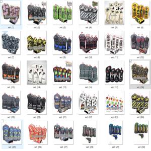 골프 클럽 헤드커버 세트 드라이버 페어웨이 UT 하이브리드 유틸리티 커버 세트 헤드커버 골프 우드 커버 크라운 조커 클라운 정크야드 불