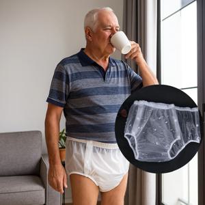 방수 TPU 스냅 버튼 성인용 기저귀 커버 재사용 가능 요실금 기저귀 팬츠 투명 개봉 가능 착용 용이 드롭쉬핑