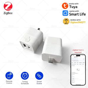 지그비 마이크로 USB 타입-C 어댑터 스위치 2갱 5V 미니 USB 전원 어댑터 충전 플러그 스마트 라이프 투야 홈 자동화 씬 Z2M