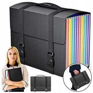 손잡이가 있는 확장 가능한 문서 가방 25개, 아코디언 스타일 문서 정리함, A4/레터 사이즈 문서에 적합합니다.