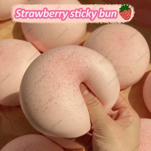 딸기 모양 슬로우 라이징 빵 스퀴시 장난감 부드러운 감각 장난감 스트레스 불안 완화 ADHD 어린이 및 성인용 선물