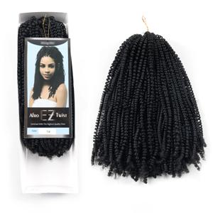 최신 유행 도매 아프로 트위스트 브레이딩 헤어 스프링 트위스트 헤어 익스텐션 짧은 곱슬 트위스트 브레이드용 프리컬링