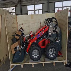 380E 스키드 스티어 로더 사륜구동 고무 트랙 소형 다기능 스키드 스티어 로더