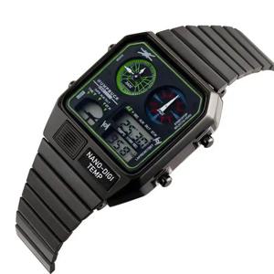 남성 및 여성용 HUMPBUCK 시계 캐주얼 스타일 방수 DIGITEMP 손목시계(영구 달력 및 LED 조명 포함)