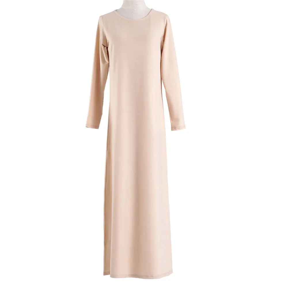 이너 드레스 스트레치 이슬람 이너 드레스 로브 이너 팬시 드레스 이너 드레스 프렌치 스타일 모데스티 이슬람 드레스 Wy1492