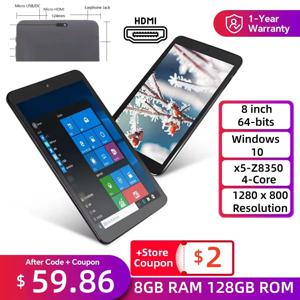 8GB RAM 128GB ROM 8인치 AR2 윈도우 10 태블릿 PC WIFI 블루투스 x5-Z8350 쿼드 코어 1280 x 800IPS 듀얼 카메라