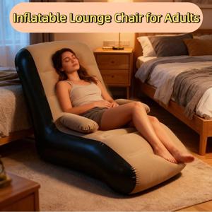 거실 및 침실용 수납 가방이 있는 에어 소파, 편안한 소파, 컴팩트한 접이식 시트 쿠션