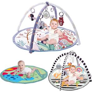 아기 교육용 피트니스 프레임 짐 플레이 매트 0-36개월 배밀이 놀이 담요 장난감 플레이 매트 랙 크롤링 블랭킷