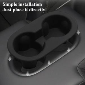 테슬라 모델 Y/YL 주니퍼 2025 실리콘 리어 드링크 홀더 센터 콘솔 물컵 음료수 보관 랙 인테리어 액세서리