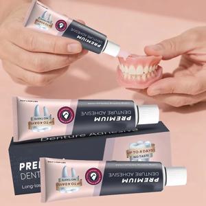 편안한 틀니 고정 접착제 내구성 있는 틀니 고정 접착제 일상 구강 미용 개선 자연스럽게 미소를 개선합니다