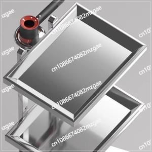 스테인리스 스틸 접이식 공구 카트 미용실/이발소 트롤리 보관 작업대 슈퍼마켓 2단 공구 카트