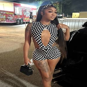 이상한 무늬의 섹시한 2피스 세트 여성용 사이드 슬릿 민소매 밴디지 바디수트+반바지 매칭 힙스터 파티 클럽웨어 슈트