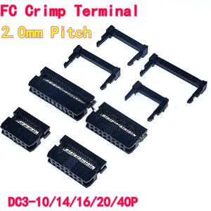 10PCS 2.0mm 피치 FC - 6/8/10/14/16/20/26/30/34/40/50 - 핀 IDC 박스 헤더 커넥터(절연 변위 압착 단자)