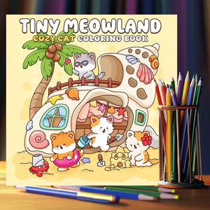 성인 스트레스 해소를 위한 28페이지 귀여운 미오랜드 색칠책 |   스트레스 해소 및 기분 완화를 위한 색칠책 발렌타인