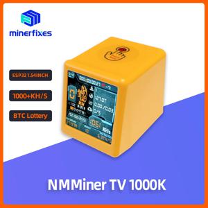 Minerfixes NM TV NerdMiner V2 ESP32 솔로 로터리 마이너 1000KH/s 해시 레이트 스마트 터치스크린 시계 저전력 5V USB-C
