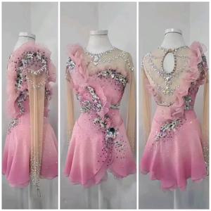 피겨 스케이팅 드레스 여성/소녀용 아이스 스케이팅 드레스 블루