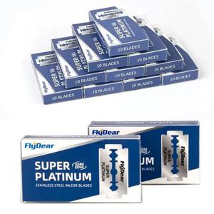 10/50/100pcs 스테인레스 스틸 면도날 구식 수동 양면 면도날 미용 이발소 도구